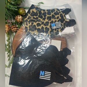 NationMade Women’s Face Mask Lot – Leopard & Black | Made in USA | Adjustable